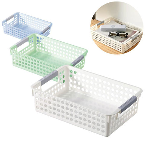 Imagen de Canasto organizador calado plástico multiuso con asas