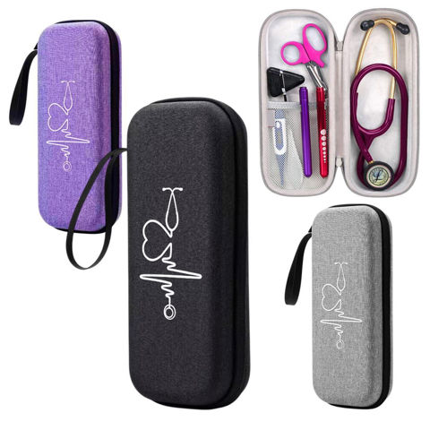 Imagen de Estuche rigido con cierre con estampa- 3 colores