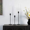 Imagen de Candelabros en set-metalicos negros -21,5 y 16,5cm de altura