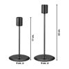 Imagen de Candelabros en set-metalicos negros -21,5 y 16,5cm de altura