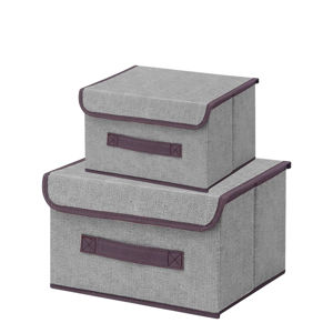 Imagen de Cajas plegables de tela para almacenamiento en set x 2