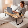 Imagen de Mesa de cama reclinable para computadora con posicion y posavaso