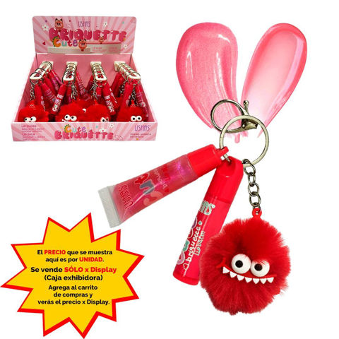 Imagen de Brillo labial Ushas con llavero peluche- UCS007-3