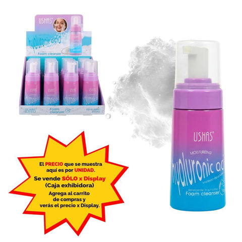 Imagen de Limpiador facial Ushas espuma-acido hialuronico-HA608-2